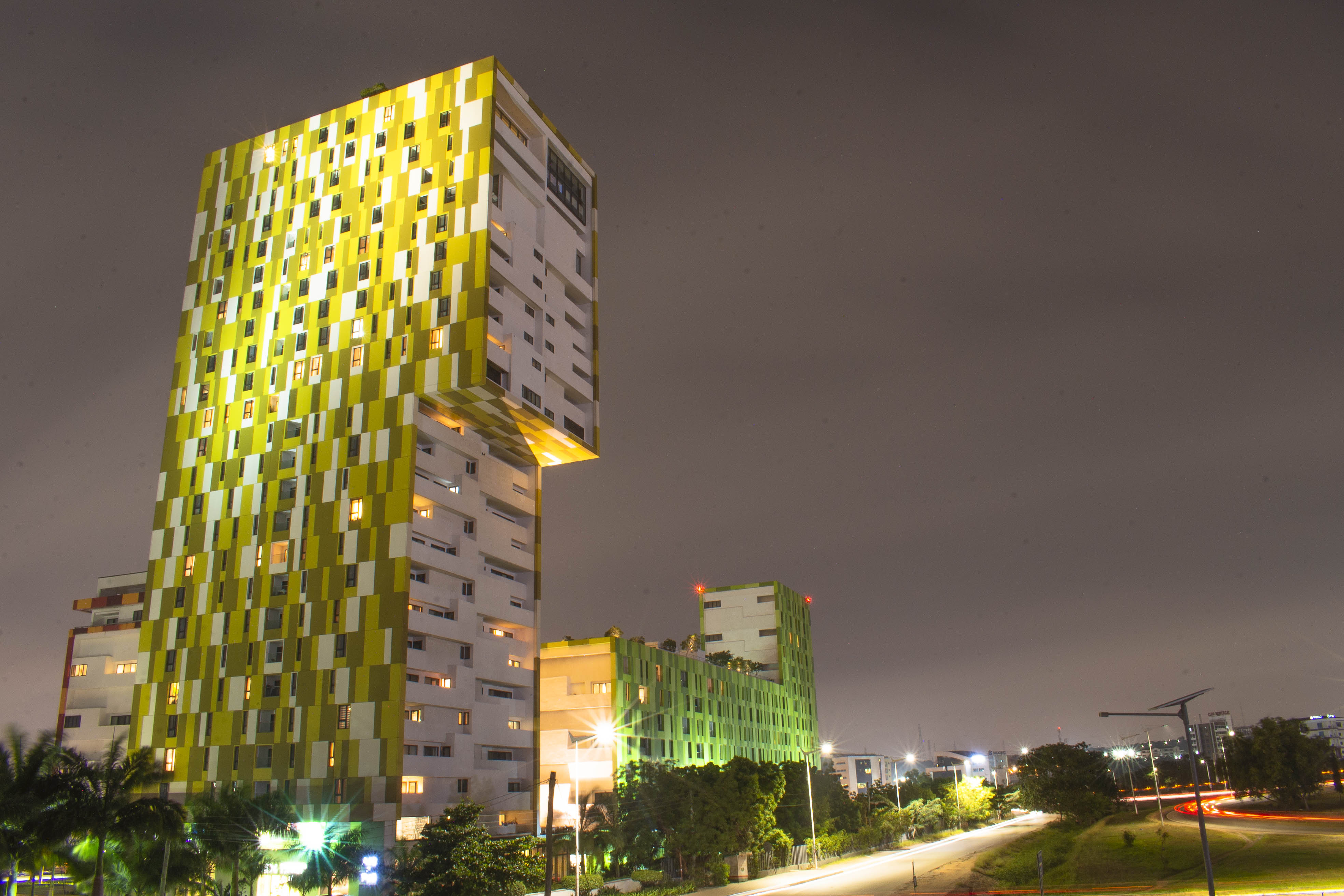Archive view of the Villaggio apartment complex in Accra; the image does not show the 21 October 2026 incident.