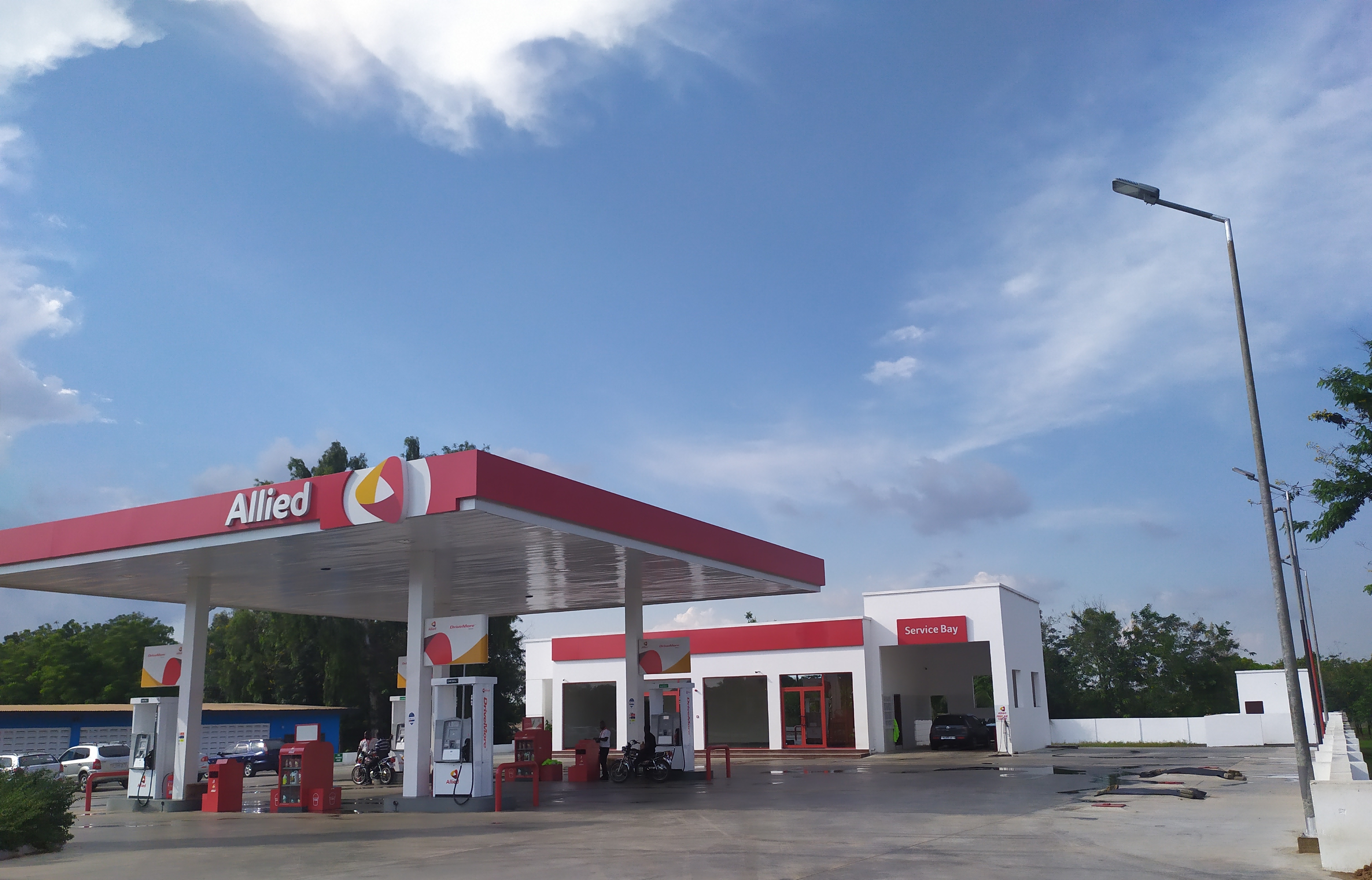 Allied fuel station in Ghana, archive illustration