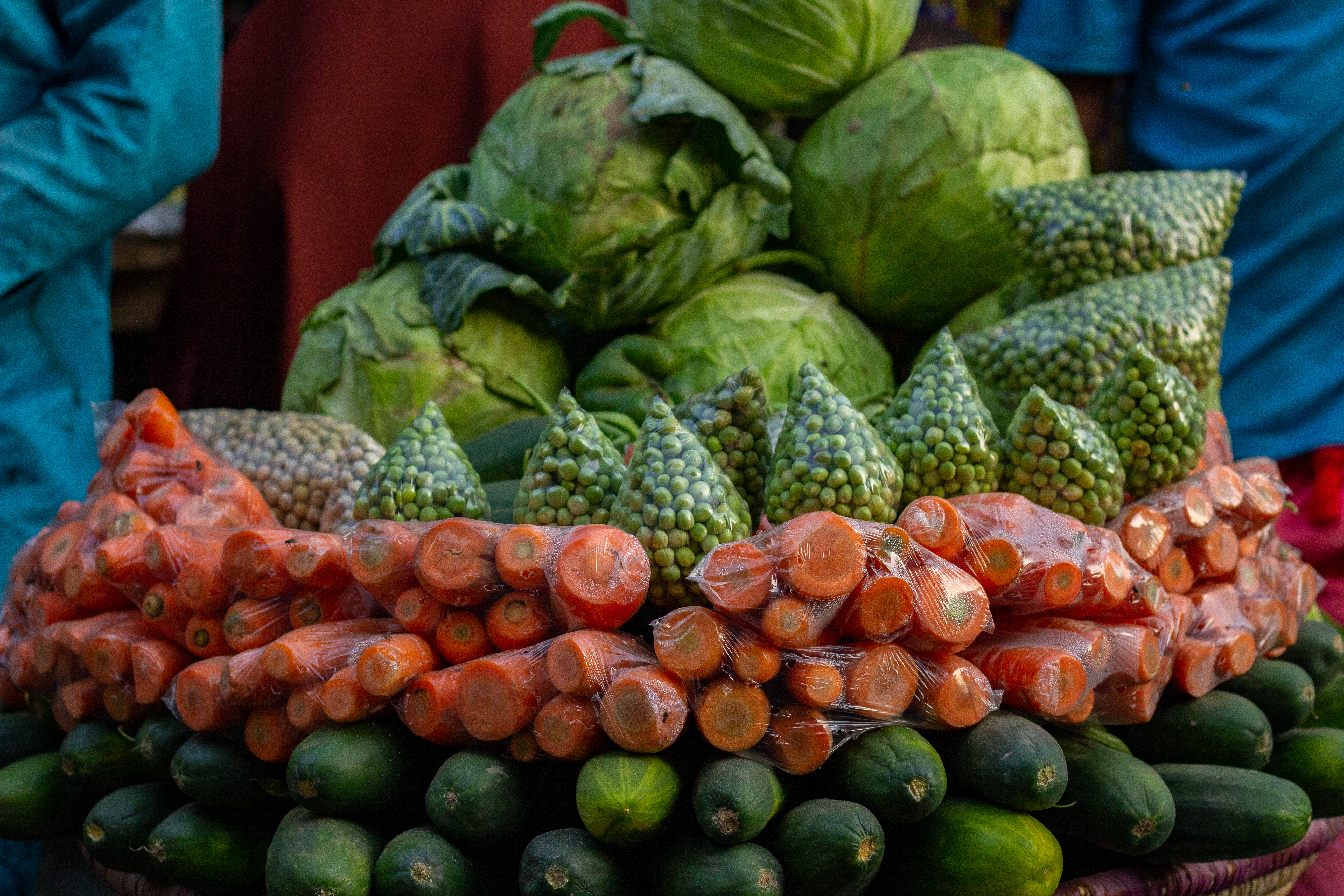 Vegetables displayed at a market; illustrative photograph, not a World Food Day event.