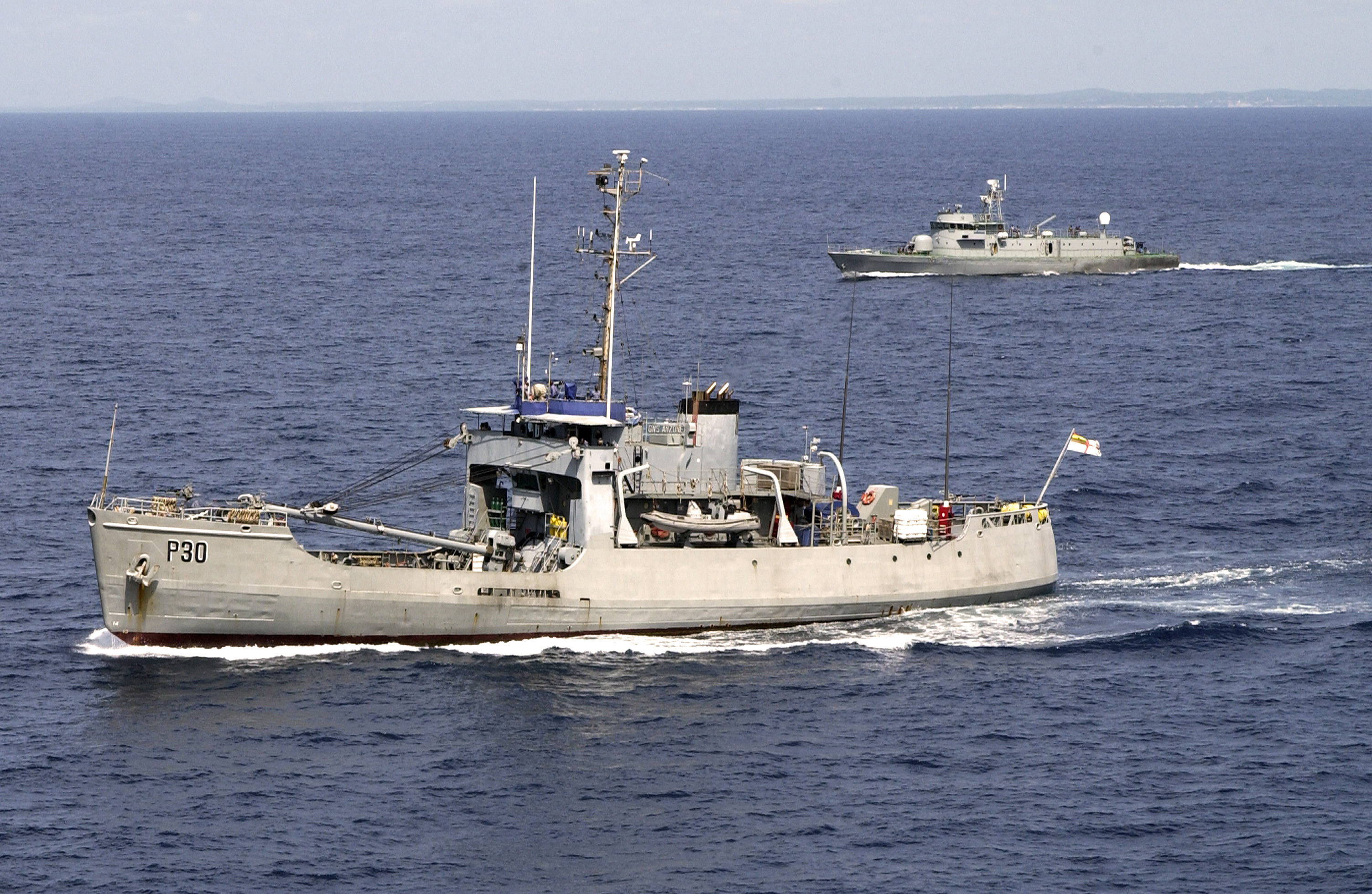 Ghanaian naval patrol vessels during a 2005 exercise