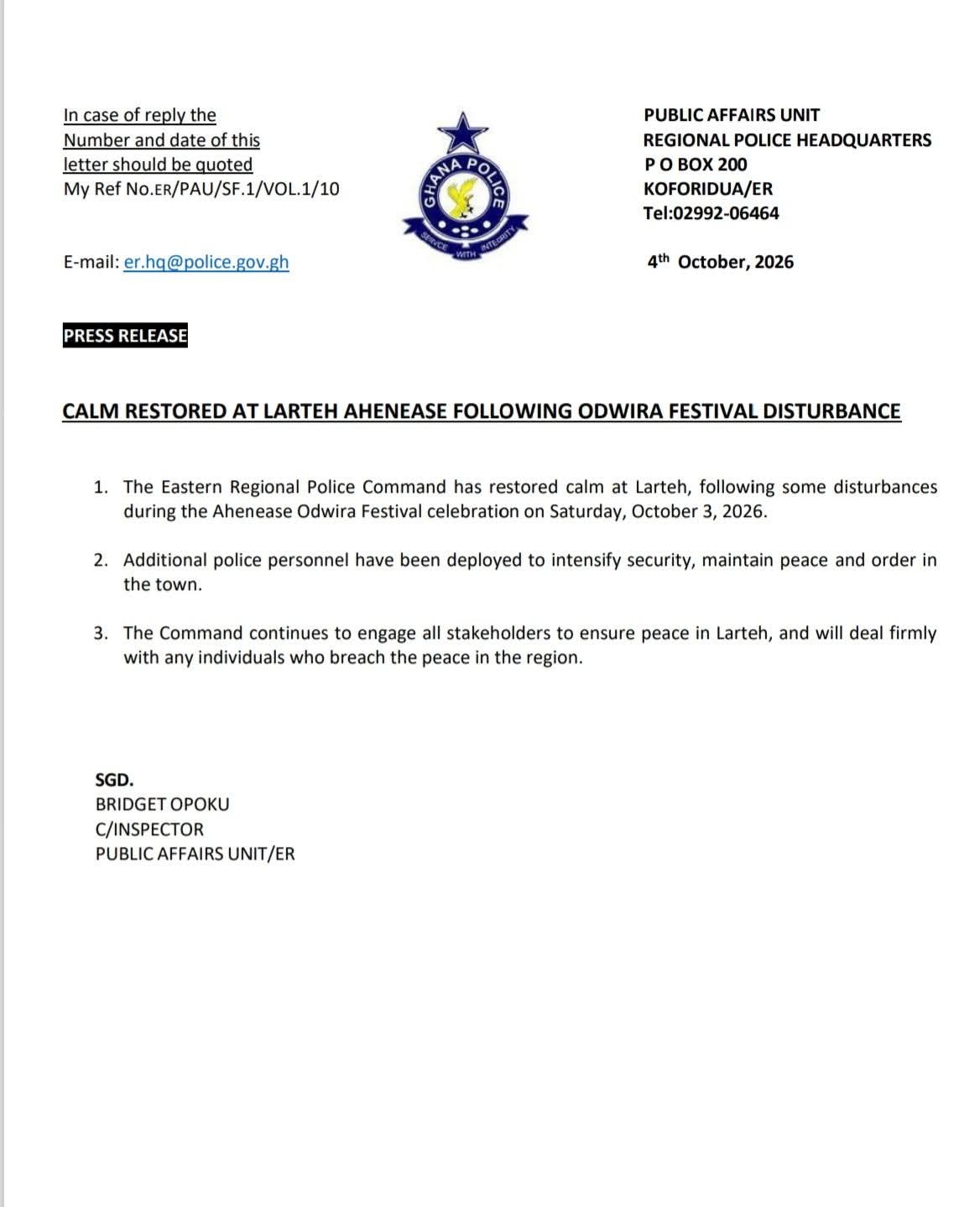 Press release
